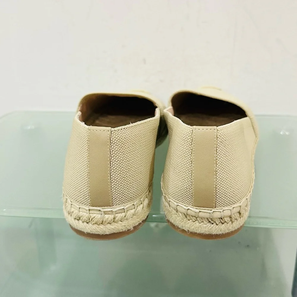 Banana Republic Espadrille Slip On Canvas Shoe Beige Women’s‎ Size 10M
